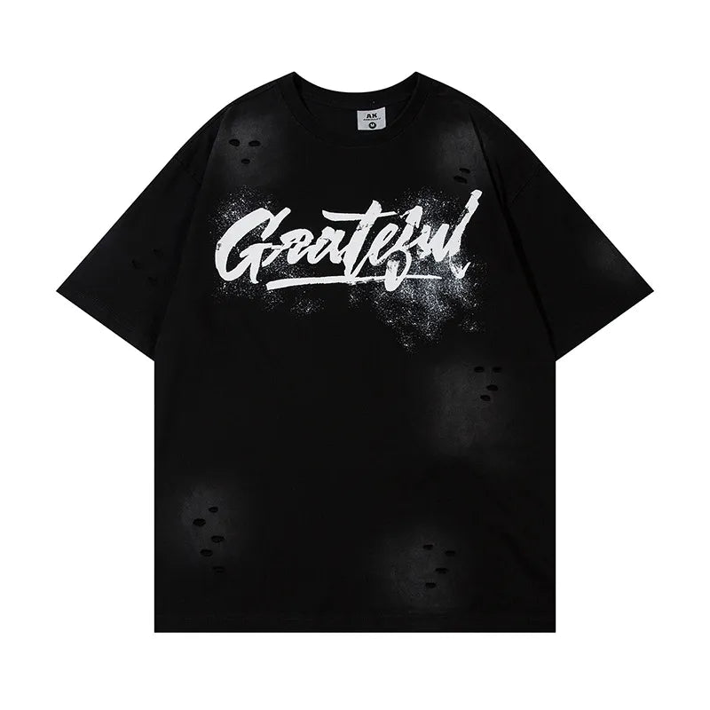 Men's Bold Distressed Letter Tee