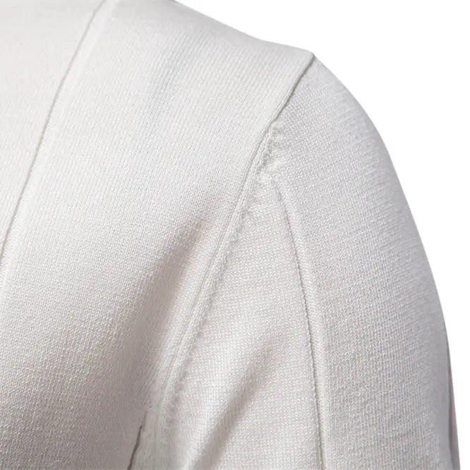 Wool-Mix Zip Collar Polo
