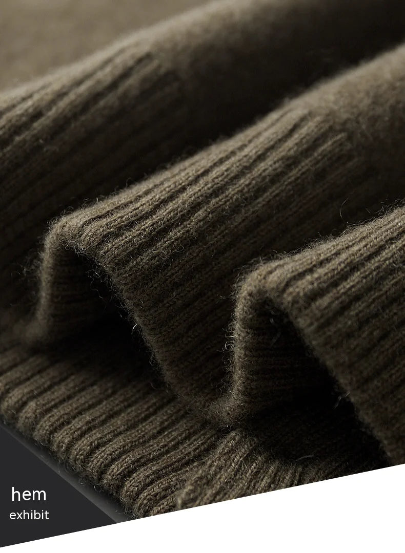 Classic Wool Polo Cardigan for Men