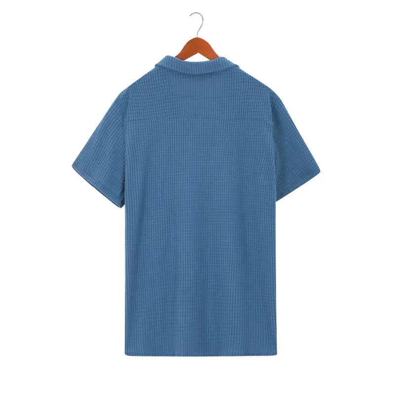 Men's Waffle Texture Shirt - Summer Chic
