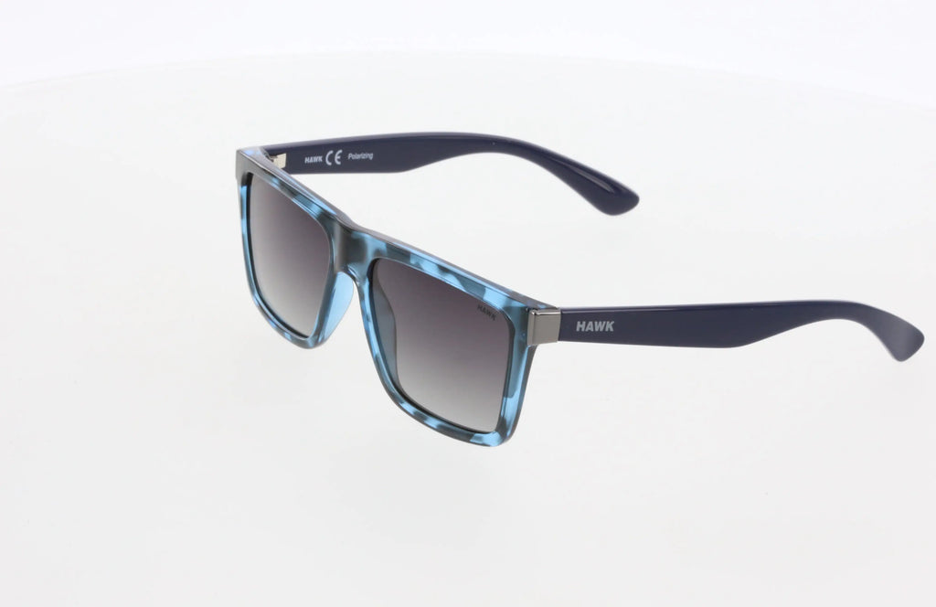 Hawk Blue Geometric Polarized Sunglasses