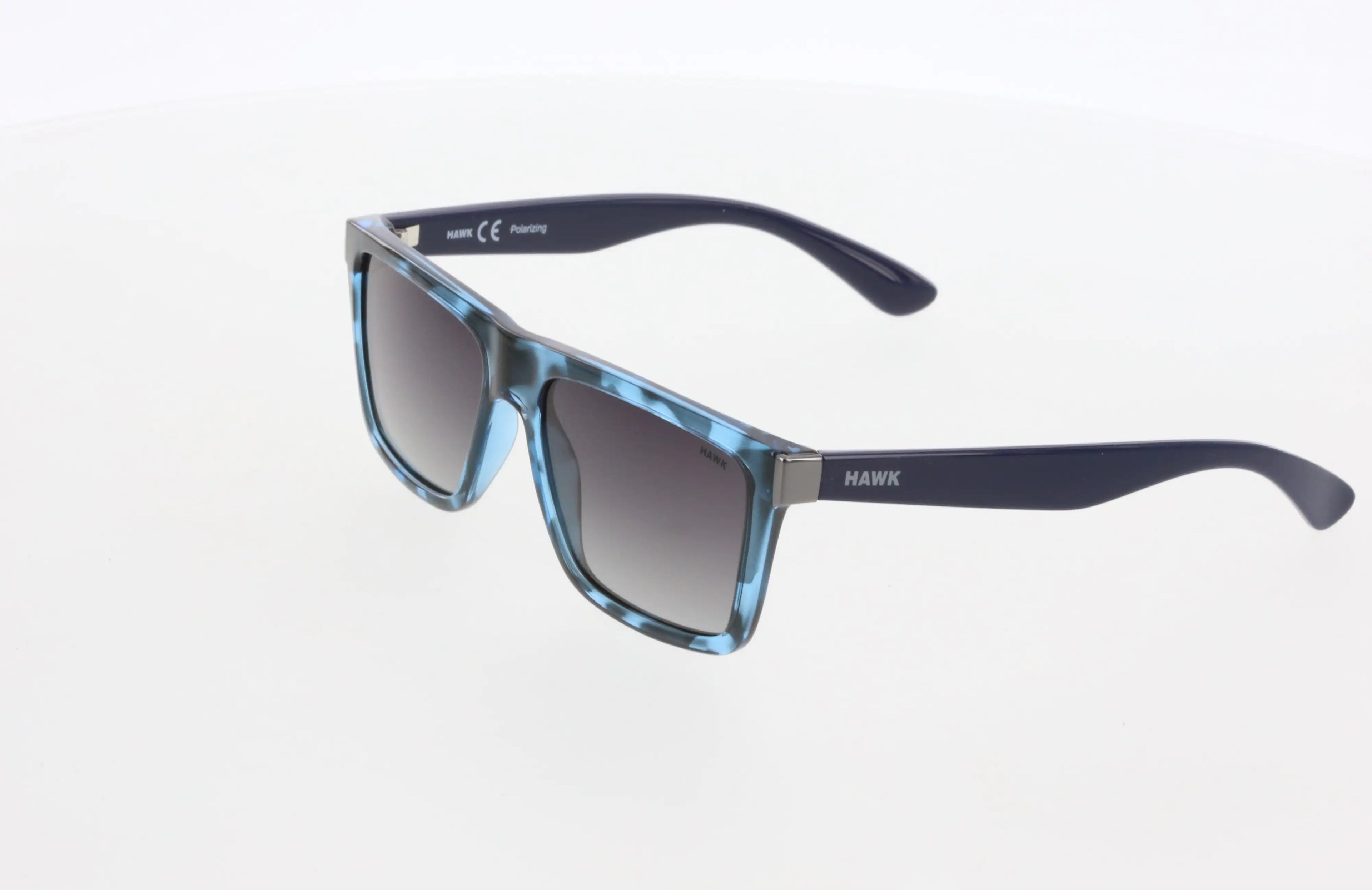 Hawk Blue Geometric Polarized Sunglasses