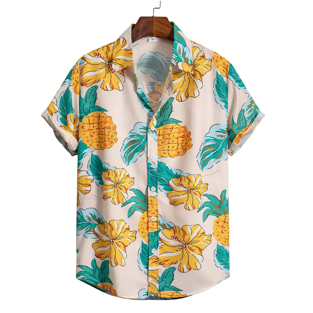 Men's Tropical Short Sleeve Oversized Shirts