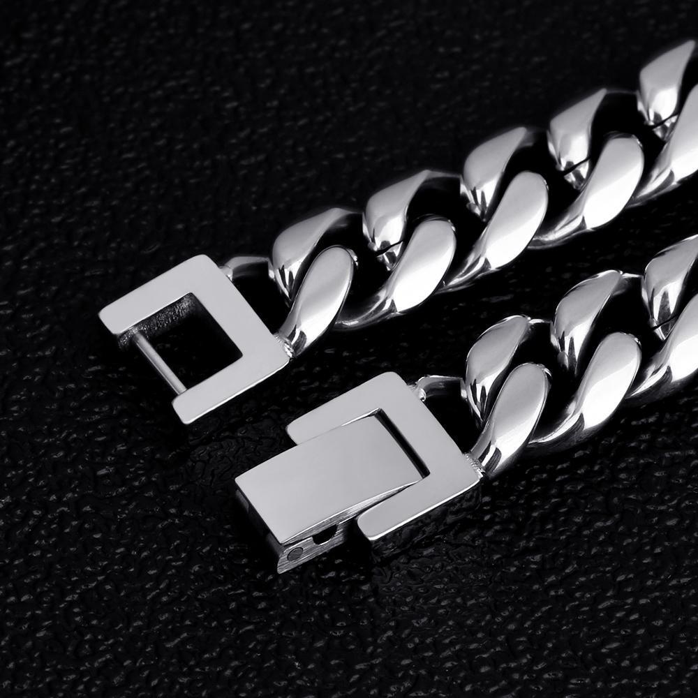 Titanium Steel Hip-hop Cuban Bracelet