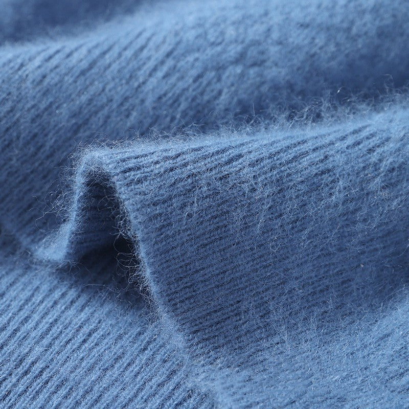 Honeycomb Polo Mink Sweater