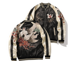 Urban Dragon Satin Bomber - Men's Embroidered Jacket