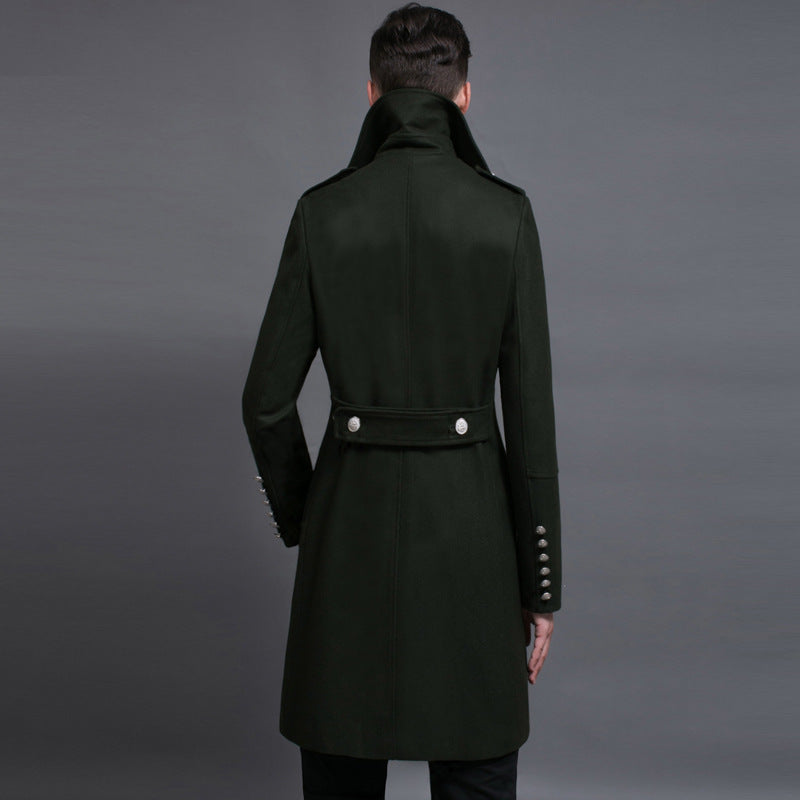 Classic Double-Breasted Woolen Coat