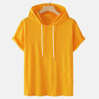 Men's Plus Size Summer Hoodie-Tee