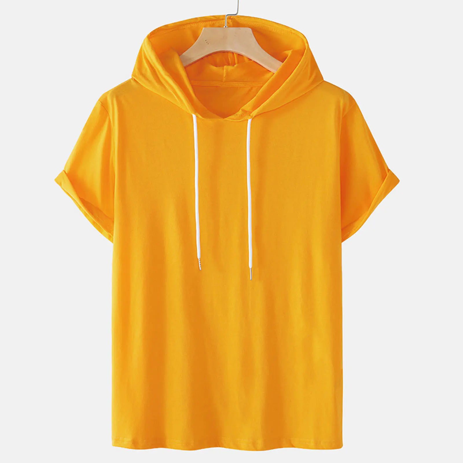 Men's Plus Size Summer Hoodie-Tee