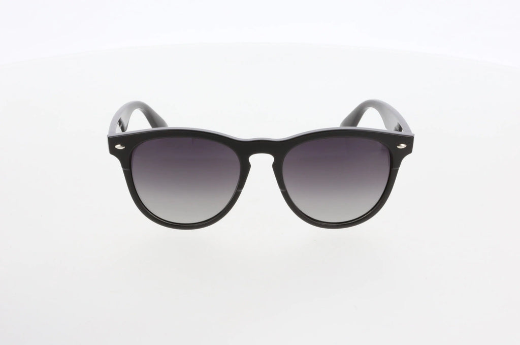 Hawk Black Geometric Polarized Sunglasses