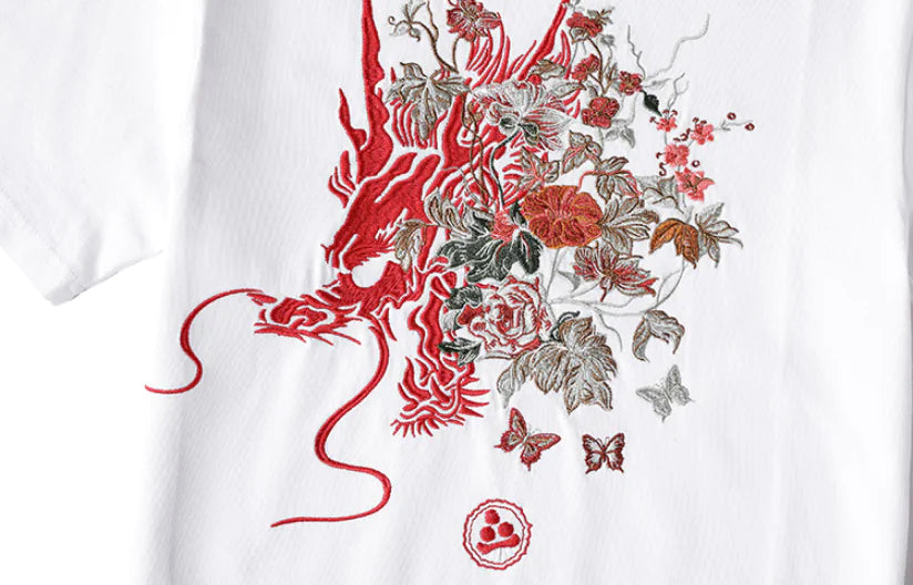 Dragon Emblem Casual Tee for Men