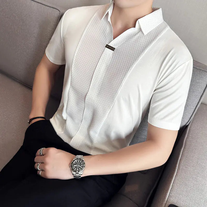 Essential Men's V-Neck Slim Polo