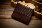 Compact Wood-Textured Wallet