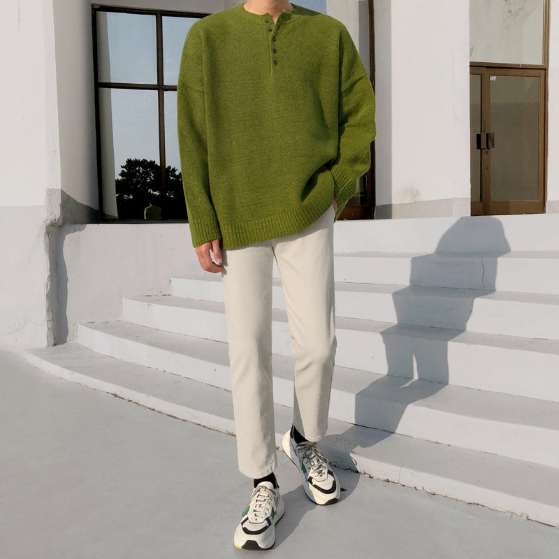 Men's Casual Comfort V-neck Sweater