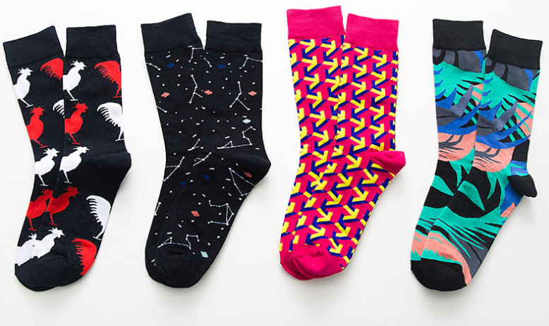 Modern Geometric Cotton Socks