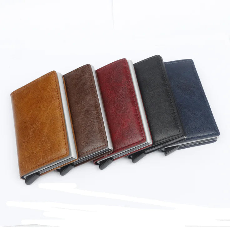 Sleek Card Wallet with Aluminium Protector