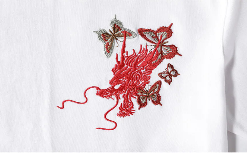 Dragon Emblem Casual Tee for Men