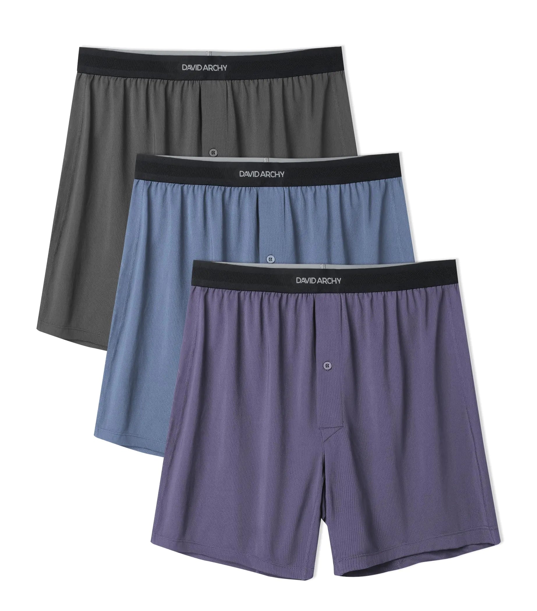 DAVID ARCHY Quick Dry Boxer Shorts 3-Pack