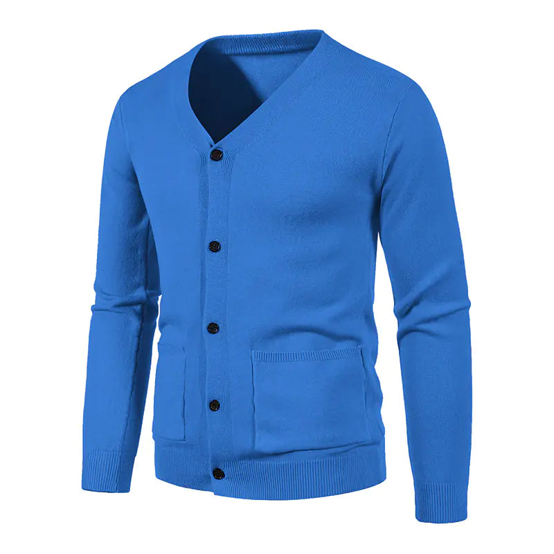Men's Chic Solid Sweater Jacket