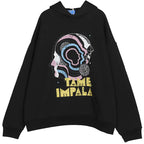Fleece-Lined Hoodie - Black & White
