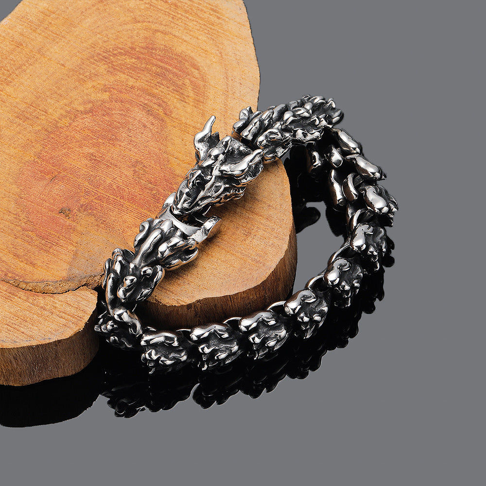 Titanium Dragon Head Bracelet