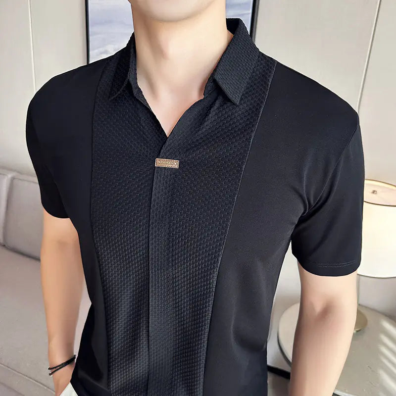 Essential Men's V-Neck Slim Polo