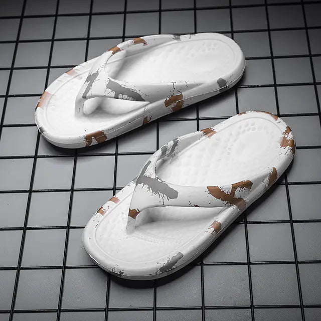 Men's Cushioned Beach & Home Flip Flops