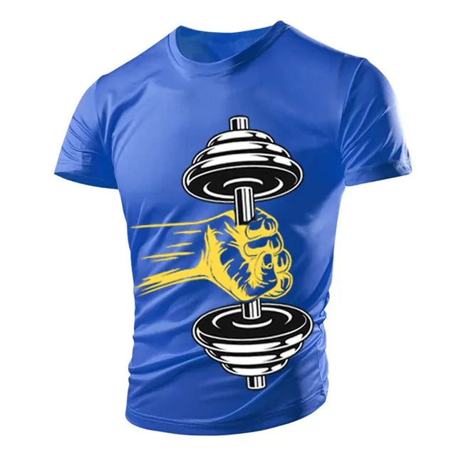 3D Gym Print Men's Polyester Tee