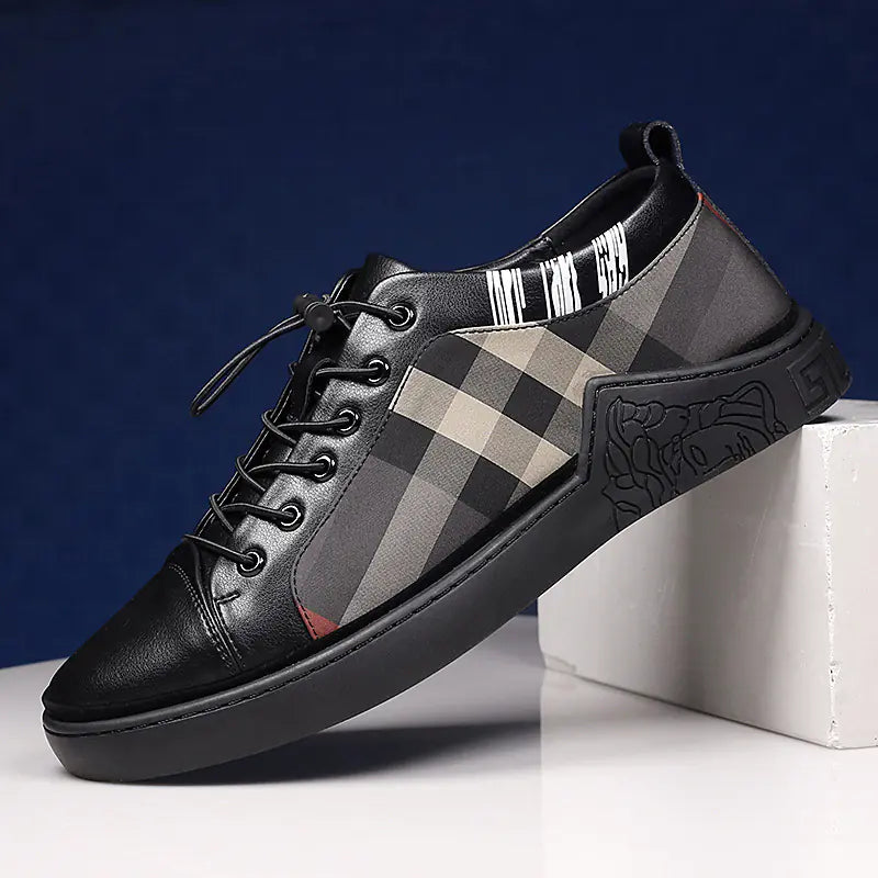 Breathable Checkered Board Shoes