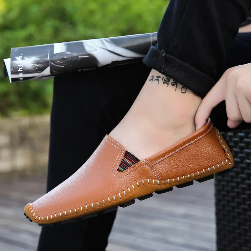 Premium Leather Loafers - Driving Edition
