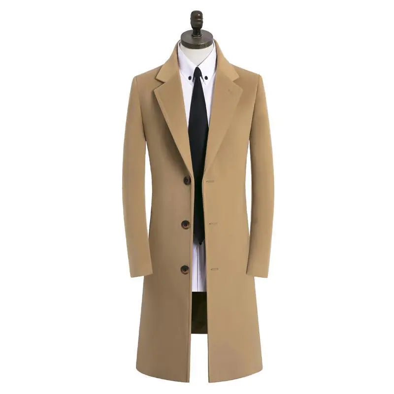 Mid-Length Woolen Coat