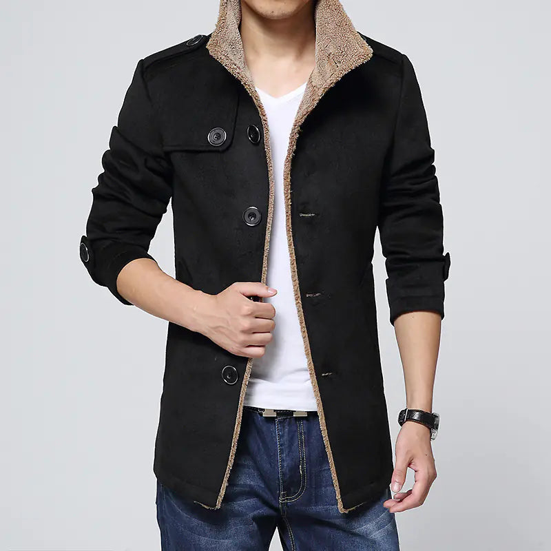 Urban Slim-Fit Fleece Coat