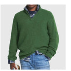 Zip Collar Casual Sweater
