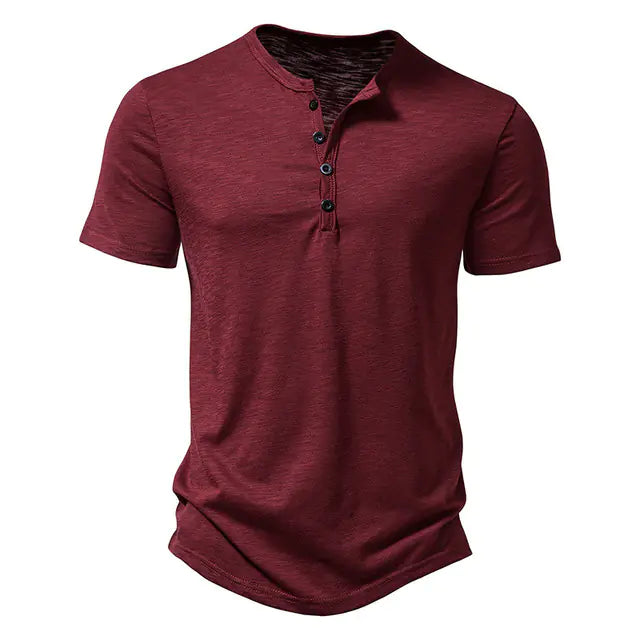 Summer Breeze Cotton Henley Polo