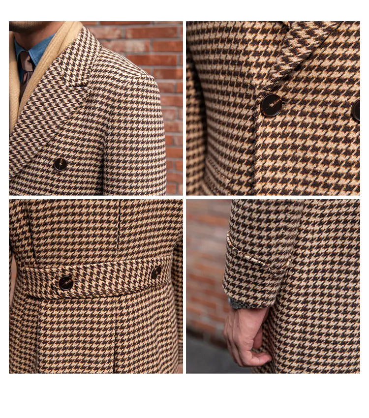Houndstooth Polo Overcoat