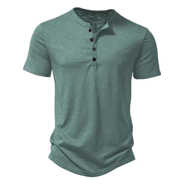 Summer Breeze Cotton Henley Polo