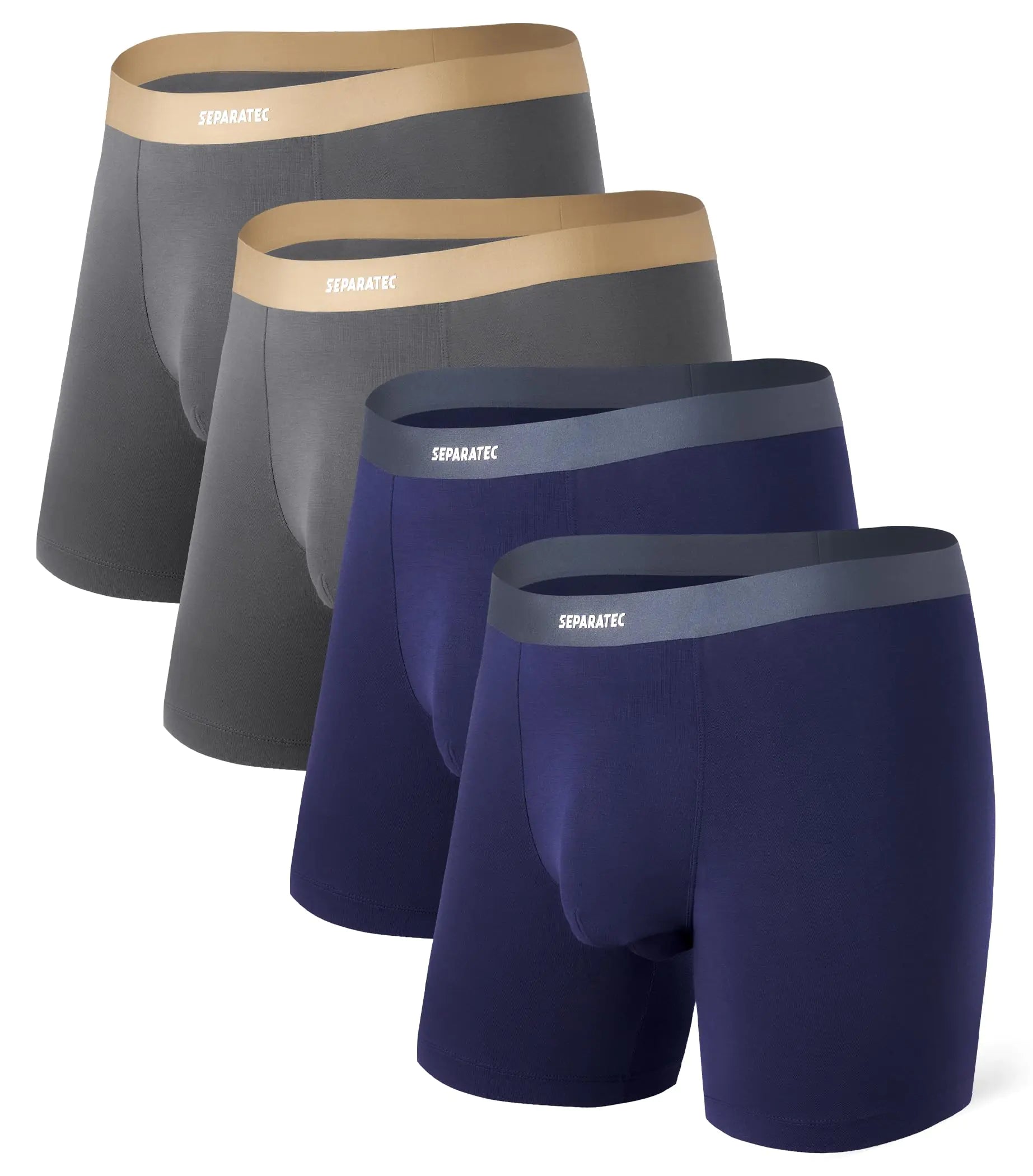 BambooSoft Men's Seamless Boxer Briefs 4-Pack