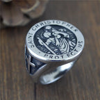 Classic Silver Men's Cross Ring