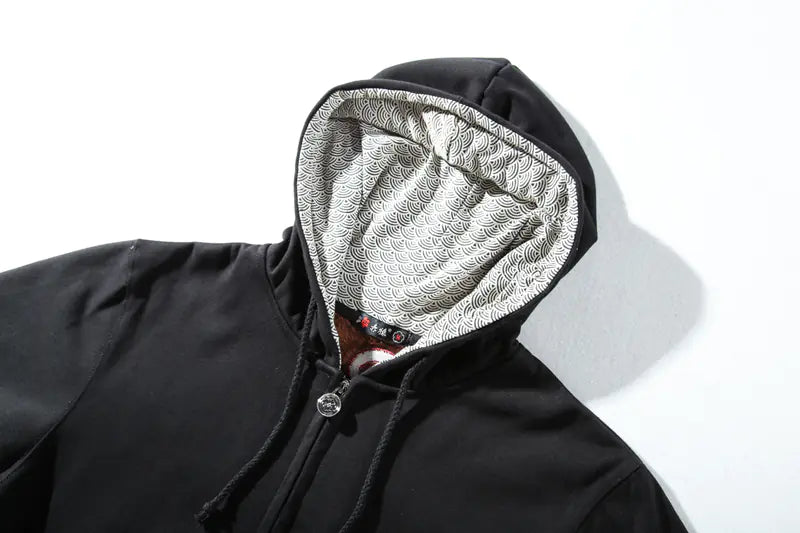 Dragon Embroidery Hoodie Jacket