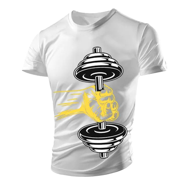 3D Gym Print Men's Polyester Tee