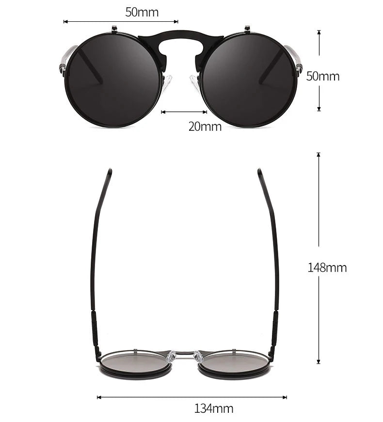 Flip-Up Retro Sunglasses