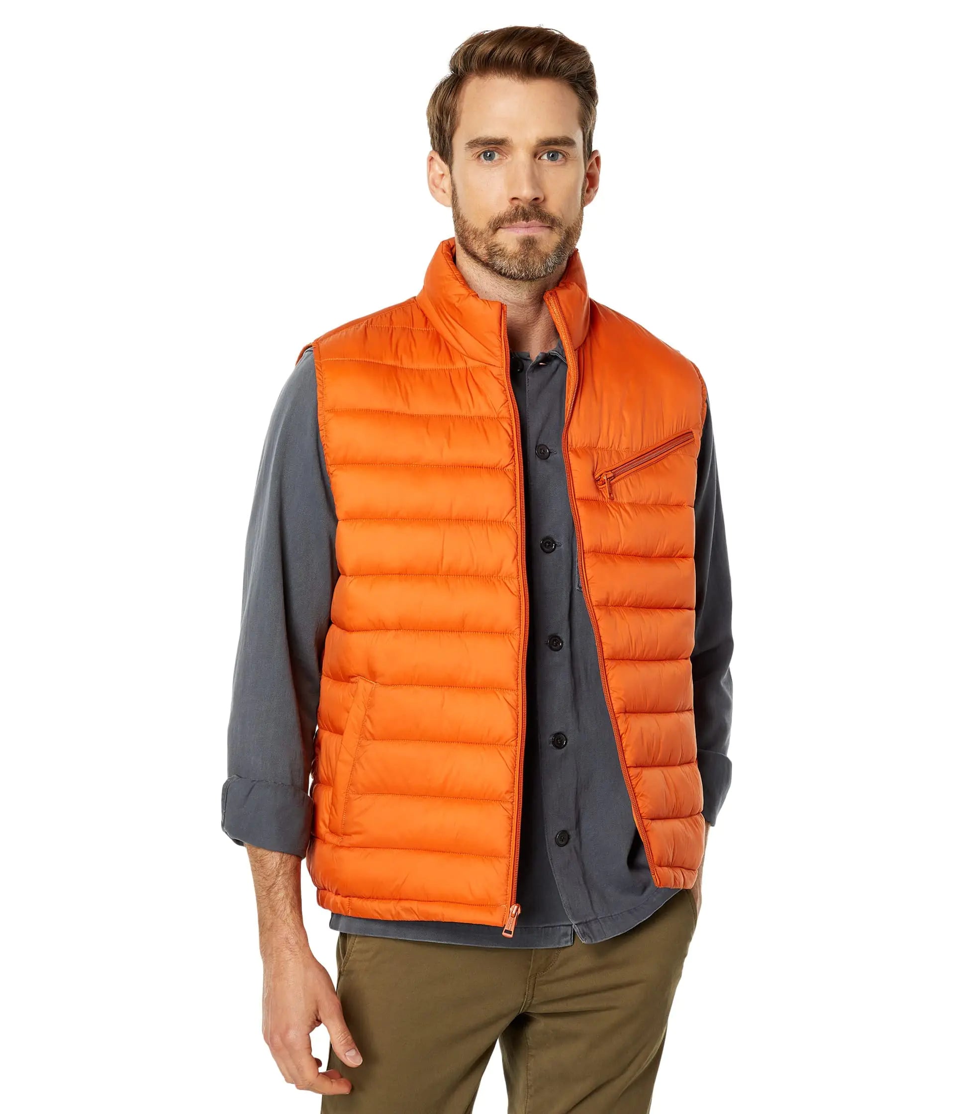 Cole Haan Orange Quilted Vest