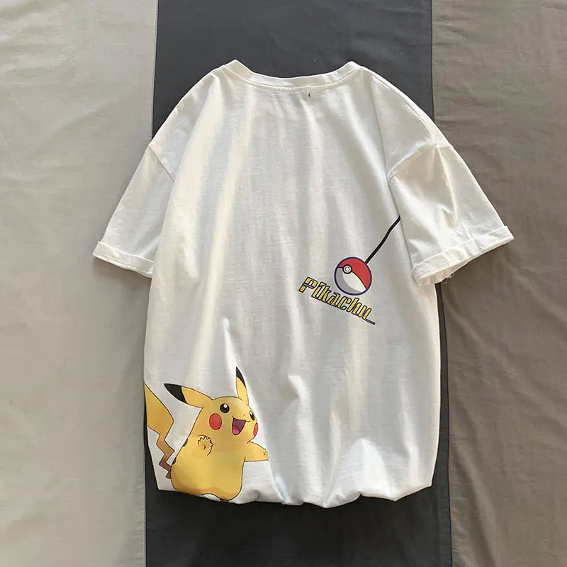 Harajuku Pikachu Cotton Tee for Men