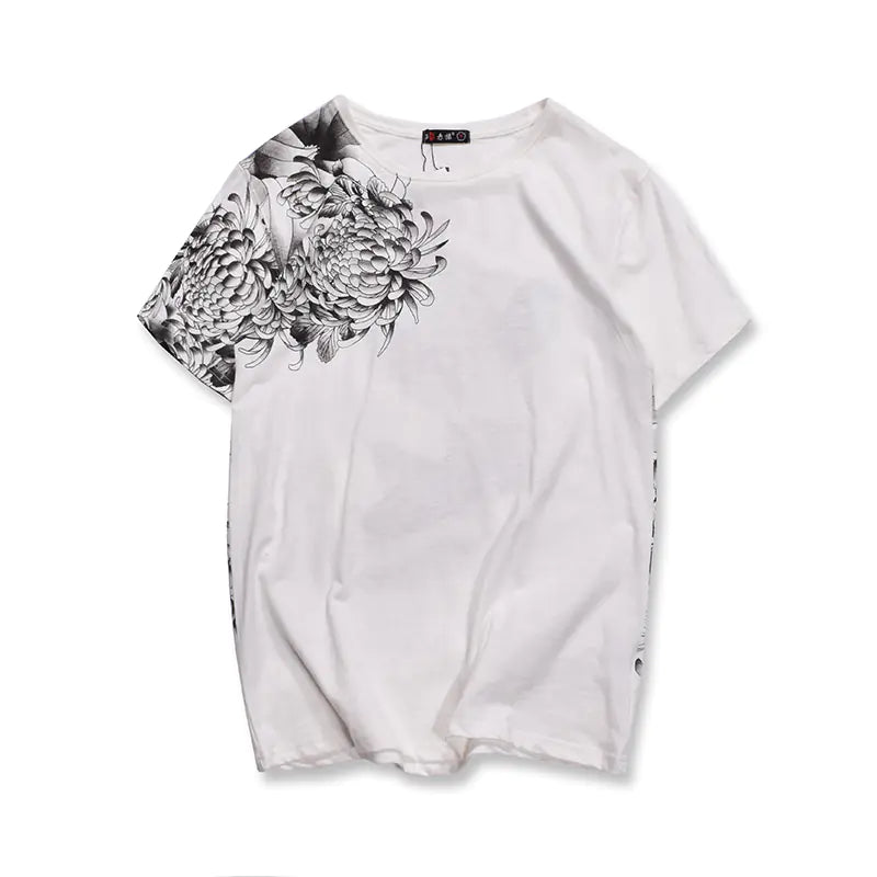 Men's Vintage Koi Fish Embroidered Tee