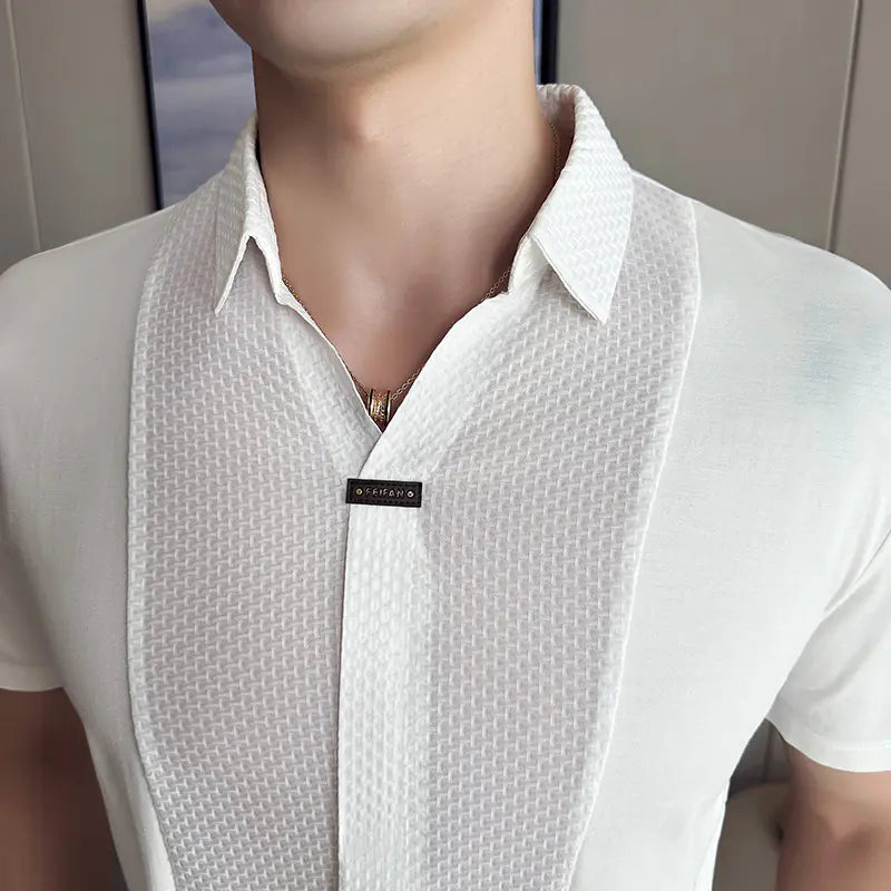 Essential Men's V-Neck Slim Polo
