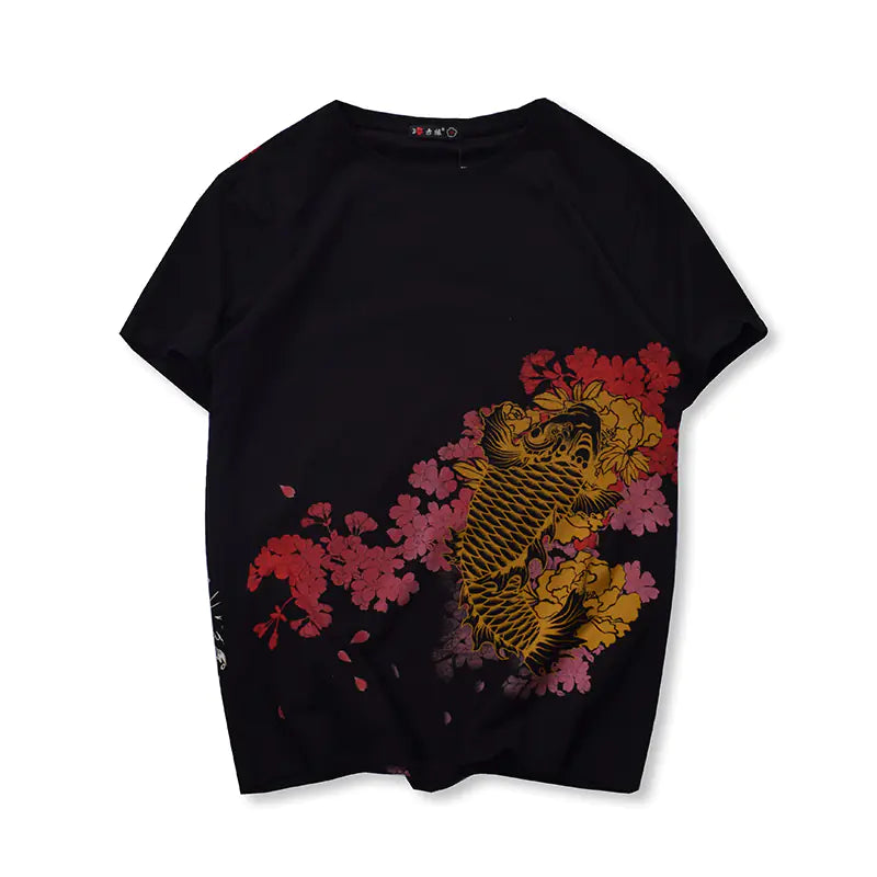 Men's Japanese Embroidered Wave Tee