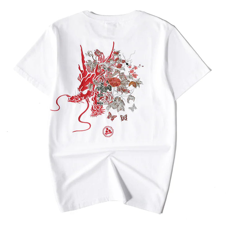 Dragon Emblem Casual Tee for Men