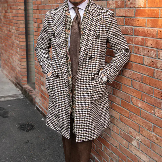 Houndstooth Polo Overcoat