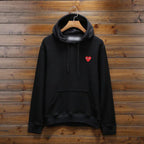 Heart-Embroidered Comfy Hoodie