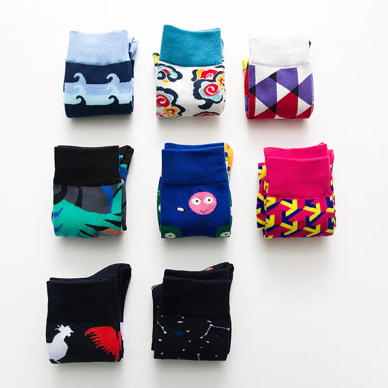 Modern Geometric Cotton Socks